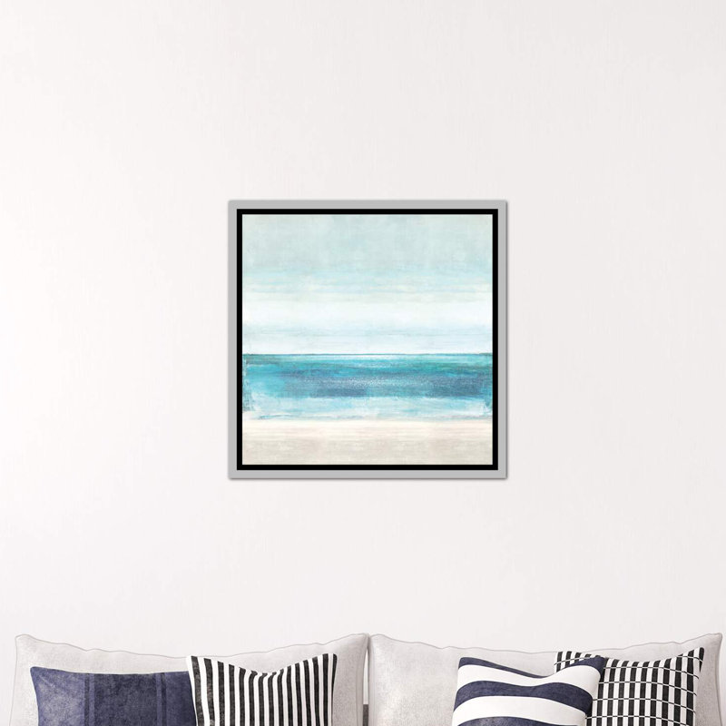 Impression de cadre photo Azure Horizon par Taylor Hamilton, H 26 po x l 26 po x P 1,5 po, Toile avec cadre argenté