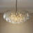  28'' Midcentury Modern Unique/Statement Murano Glass Round Chandeliers 6-light Handblown Glass Pendant Light Fixture Aged Bronze Finish For Dining Room Living Room-3514014-3514015