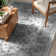 Tapis oriental gris antidérapant lavable à la machine
