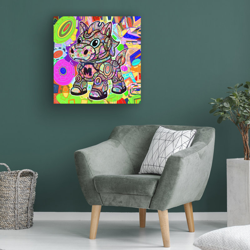 Art mural sur toile tendue - «Ilustración sin título» de Noemi Ibarz pour décoration de salon, de chambre à coucher ou de bureau - 24 x 24