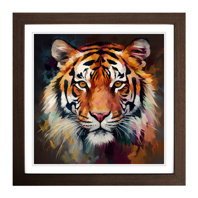 Tiger No.4 - Single Picture Frame Print on Wood