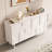 Cream White Large Capacity Shoe Cabinet 24 Pair Shoe Storage Cabinet