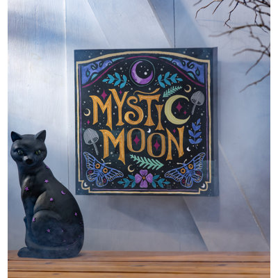 Toile d'extérieur «Lune mystique» H 14 po x L 14 po