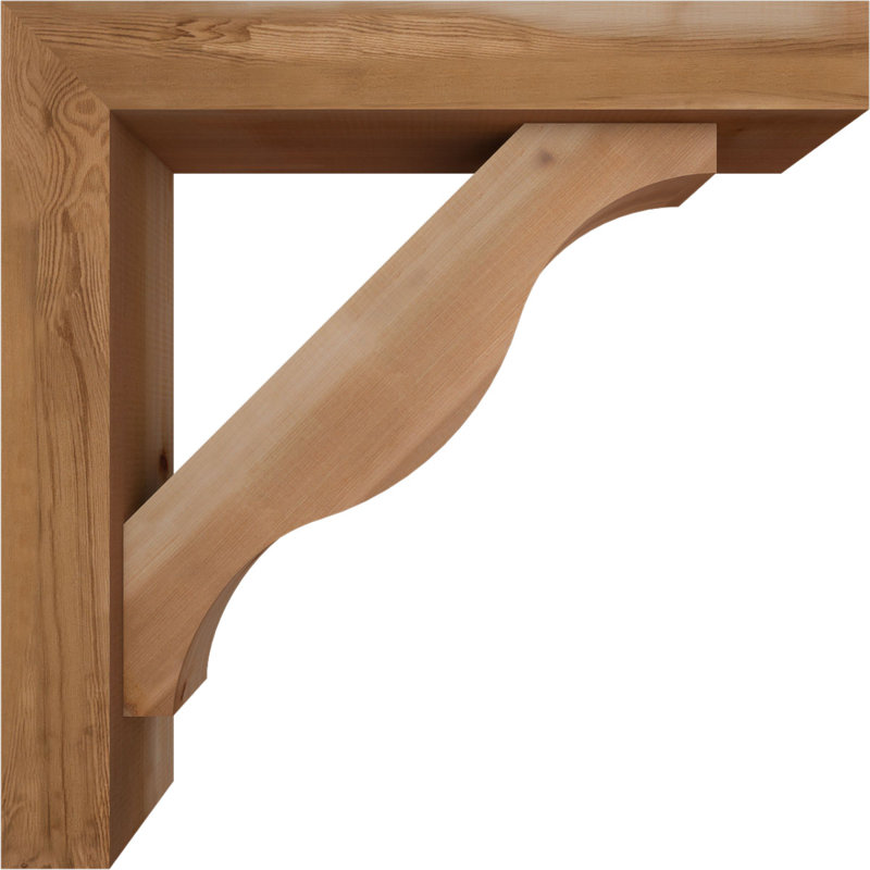 Support Funston Block avec support décalé, 28 po x 28 po, Cèdre rouge occidental de l 5 1/2 po (lisse)