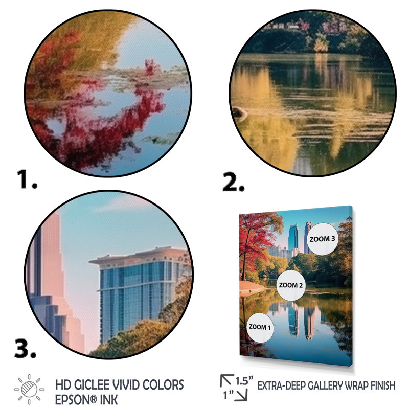 «USA Georgia State I - Georgia, art mural sur toile, Cadre photo blanc, H 44 po x l 34 po x P 1,5 po