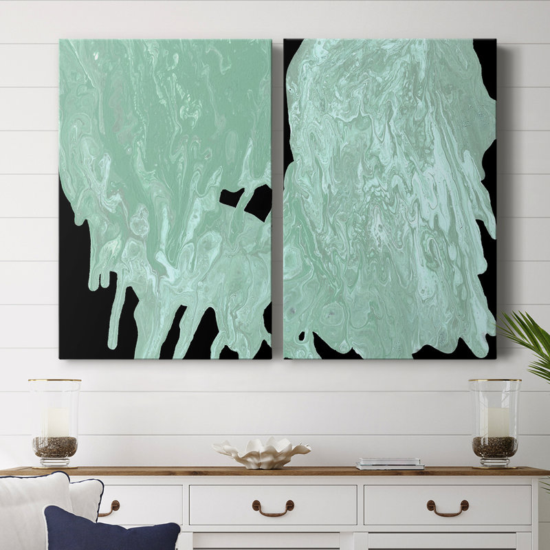 Toile tendue sarcelle I-Premium Gallery bleu sarcelle - prête à être accrochée, H 27 po x l 18 po
