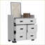 Commodes à 4 pieds, 5 tiroirs (4 simples et 1 double), plateau spacieux | Blanc | Panneau de particules-122067692
