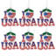 Patriotic I Love USA Ornament, 4 Inches