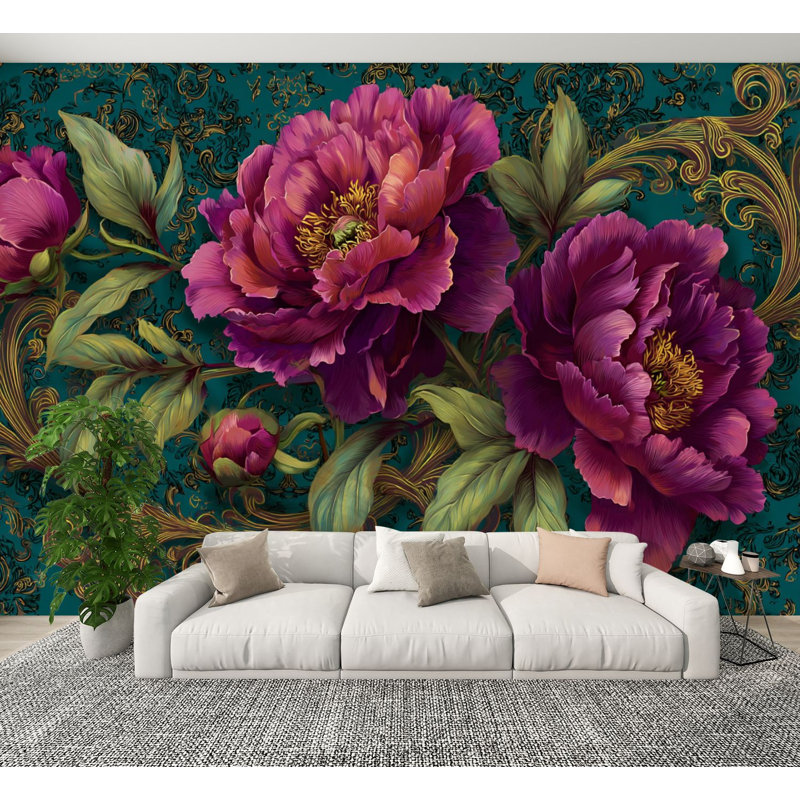 Papier peint adhésif pelez et collez feuilles de sarcelle élégantes 100 x H 100 po x 100 po PVC amovible papier auto-adhésif mural pour chambre à coucher salon bureau à domicile