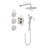 Shower System With Shower Head, Hand Shower, Slide Bar, Bodysprays, Shower Arm, Hose, Valve Trim, And Lever Handles-129525267