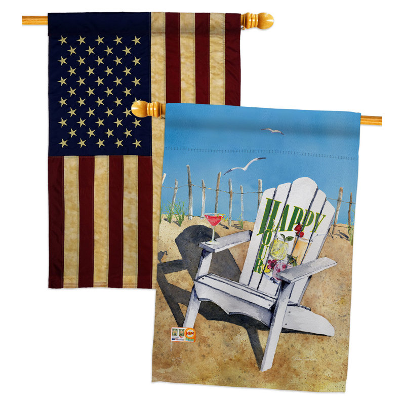 Drapeau de maison Beachside Happy Hour