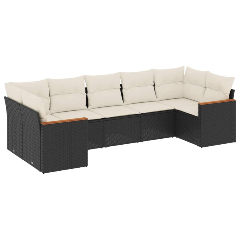 Grand canapé modulaire en rotin PE Vidaxl