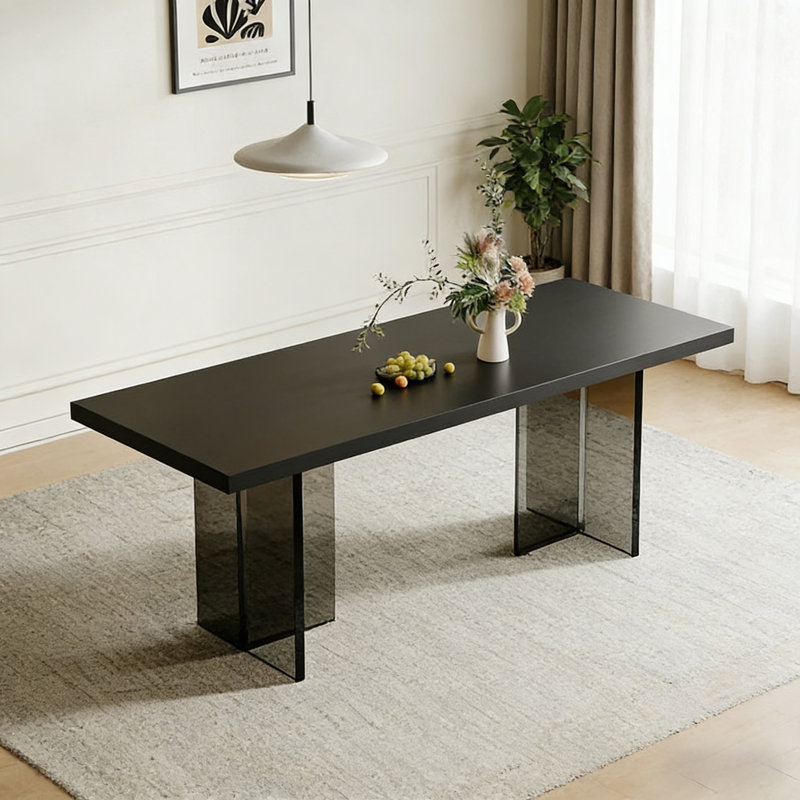 Simple and Light Luxury Black Dining Table