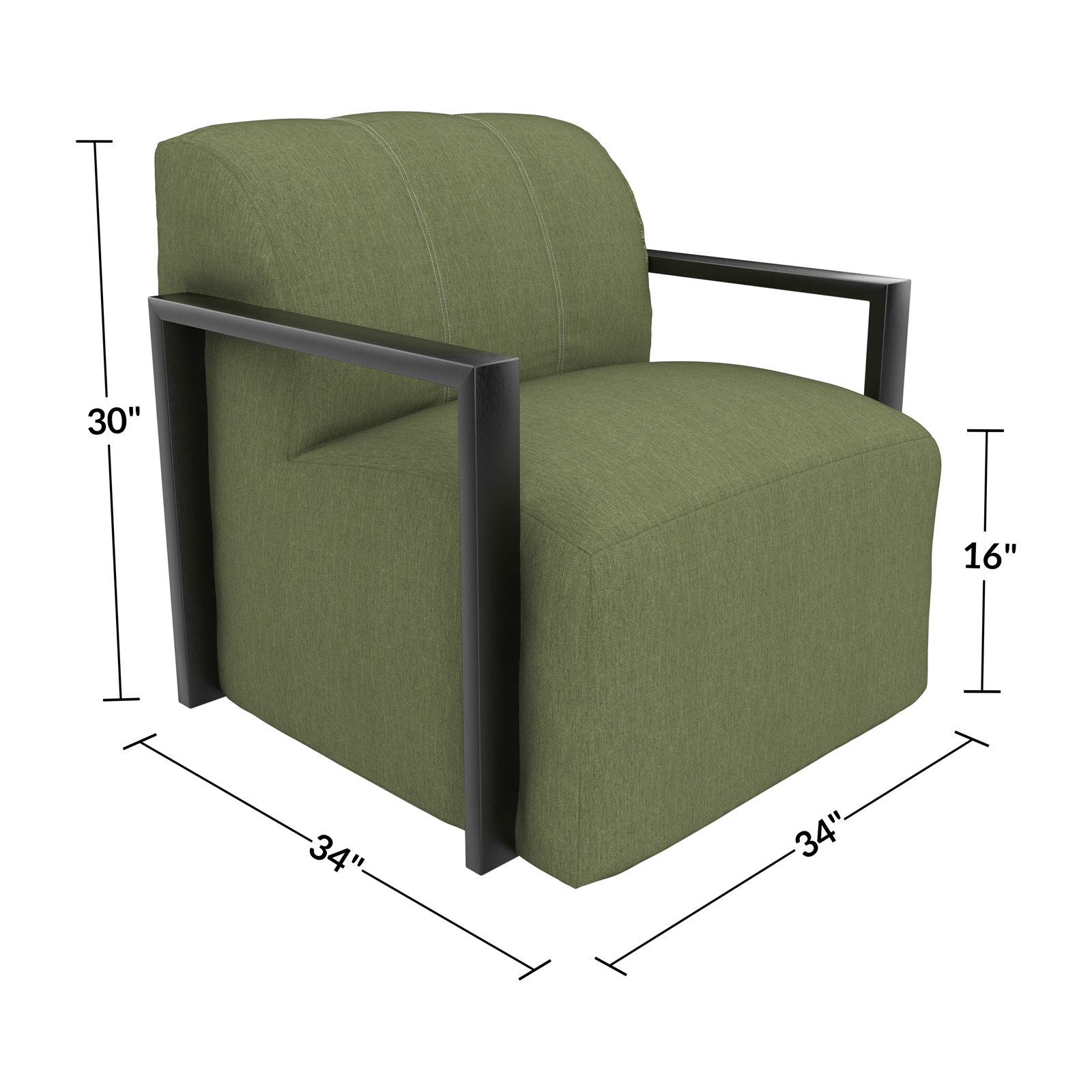 Rosalie Sunbrella® Patio Lounge Chair, Sunbrella® Canvas Fern