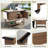 Outdoor Rolling Wicker Bar Cart With Stainless Steel Table Top, Storage Cabinet, Open Storage Space And Towel Rack