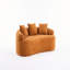 Canapé Boneless à deux places, tissu chenille grain de bois, canapé à compression double éponge, canapé à compression à deux places avec 2 coussins pour la vie / Maison / Mobilier / Appartement / Bureau-1875594921