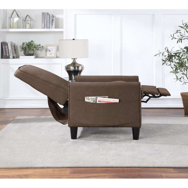 Fauteuil inclinable manuel standard Atmore, Mélange de polyester chocolat