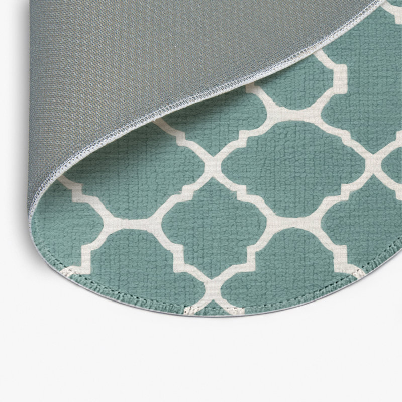Tapis gris intérieur et extérieur Trellis, Rond 5 pi