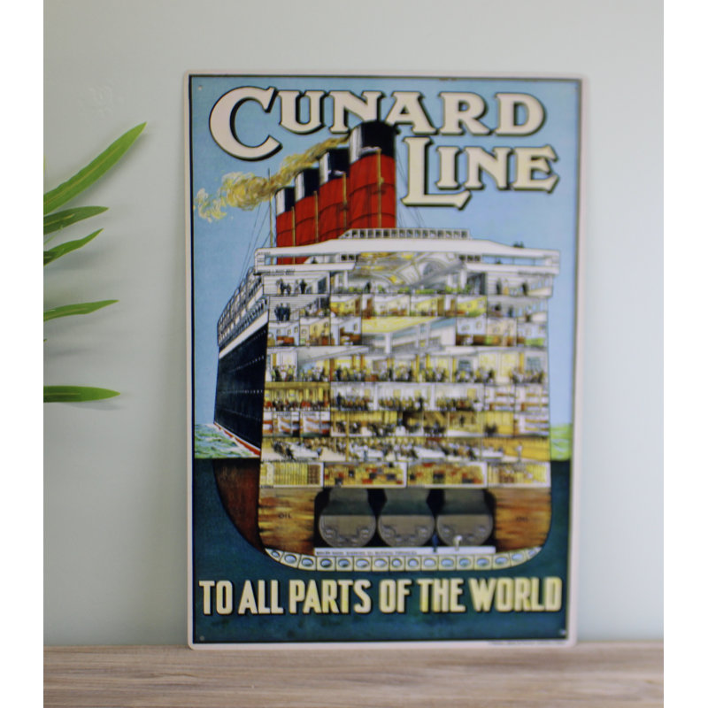 Retro Advertising Cunard Line Sign