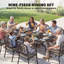 8 - Person Patio Dining Set with Rectangular Table