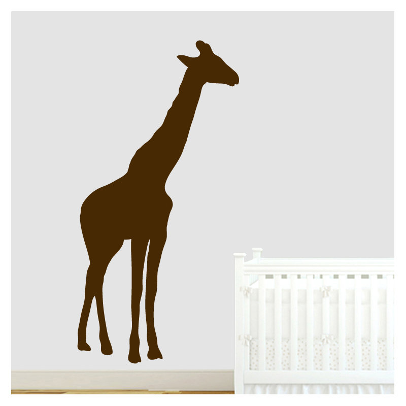 Adhésif décoratif girafe, Brun