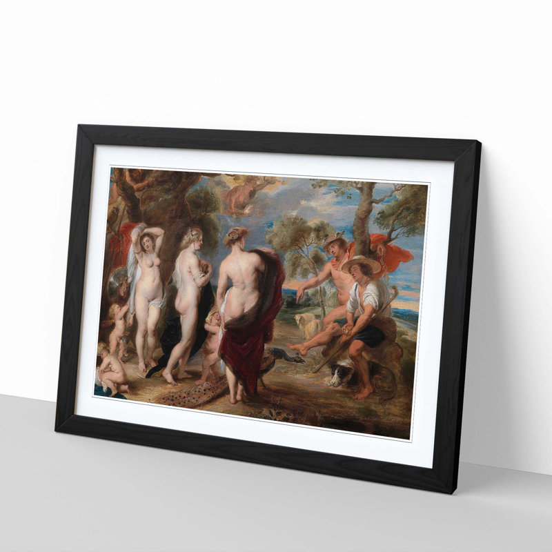 The Judgement of Paris by Peter Paul Rubens - Framed Print, Black