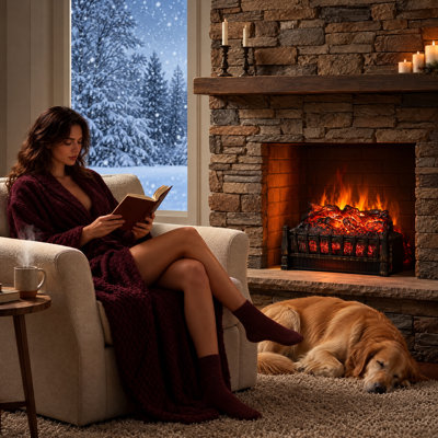 Chauffe-bûches électrique Nordic Hygge Adlina