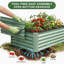 2-Pack Galvanized Steel Raised Garden Bed Planter Boxes, 8x4x2 ft - Open Bottom Metal Outdoor Planter for Vegetables, Flowers & Herbs - Beige & Green, 2 Different Colors