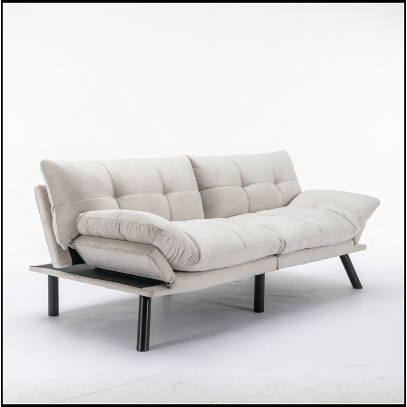Convertible Folding Modern Sofa Bed, Cream