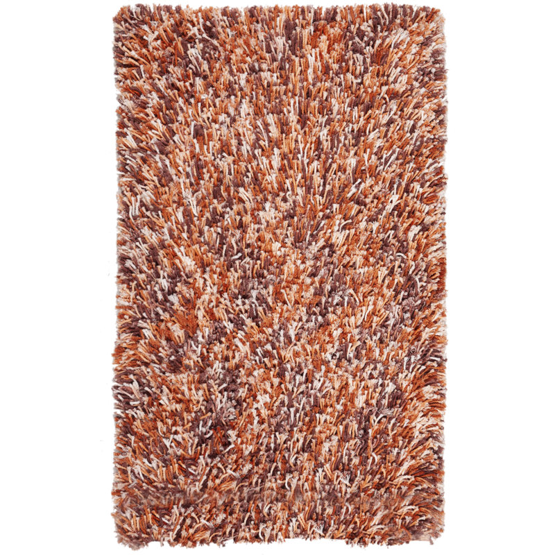 Poarch Shag Hand Loomed Performance Solid Color Rug, Rectangle 2'6" x 4'