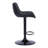 Henry Gas Lift Armless Black Faux Leather Barstool-black (set Of 2)-300724839