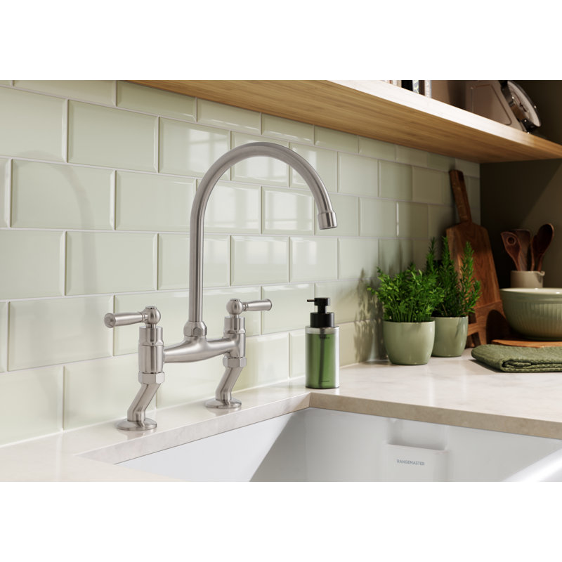 Rangemaster Aquaclassic Kitchen Faucet, Chrome/White