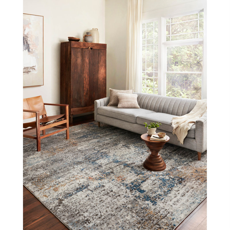 Mcglothin Abstract Indoor Rug, Rectangle 3'4" x 5'7"