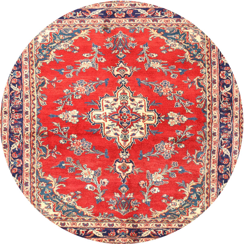 Cassen Oriental Indoor Rug, Round 7'