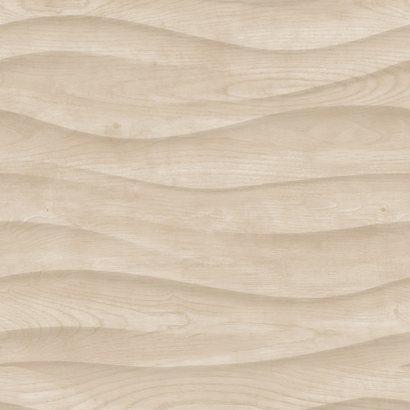 Papier peint structure naturelle en bois ondulé, Naturel