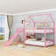 Lit superposé fantaisiste à structure métallique avec aire de jeux, escalier de rangement-421266469-429397797