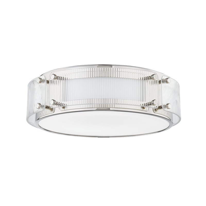 Clifford 1 Light Flush Mount, Polished Nickel