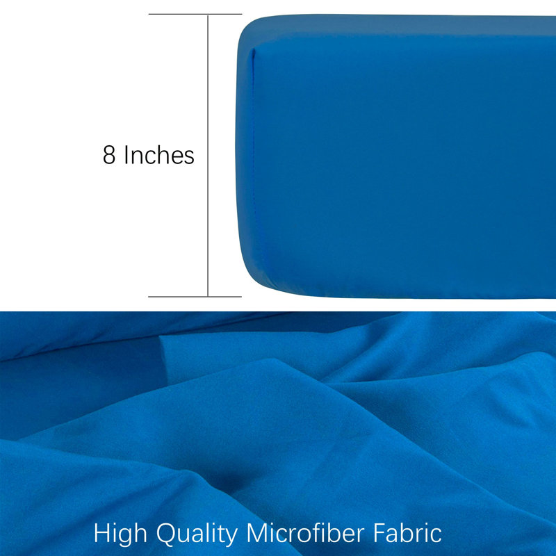Paquet de 2 feuilles de microfibre brossée ultra douce, Royal