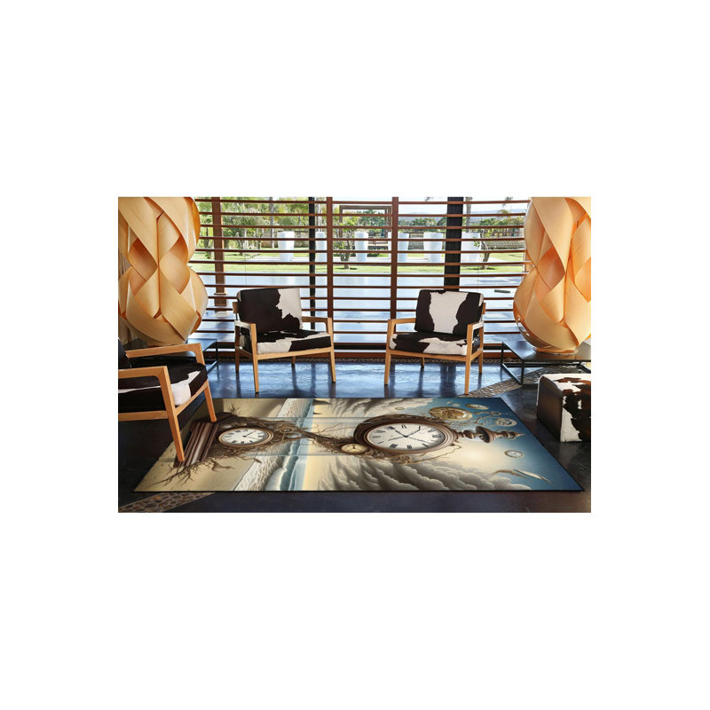 Tapis lavable coloré Broken Air, Carré 3 pi 3 po