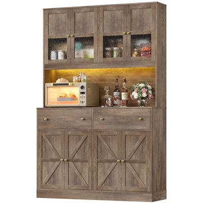 71" Kitchen Pantry with Charging Station