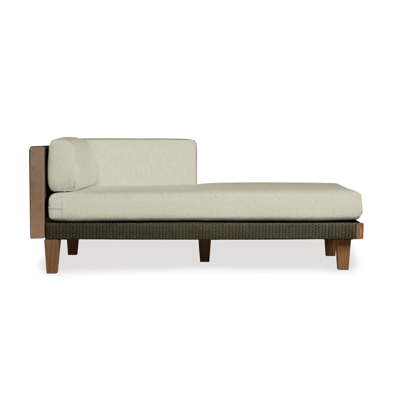 Catalina Outdoor Teak Chaise Lounge, Mink, Fife Aruba