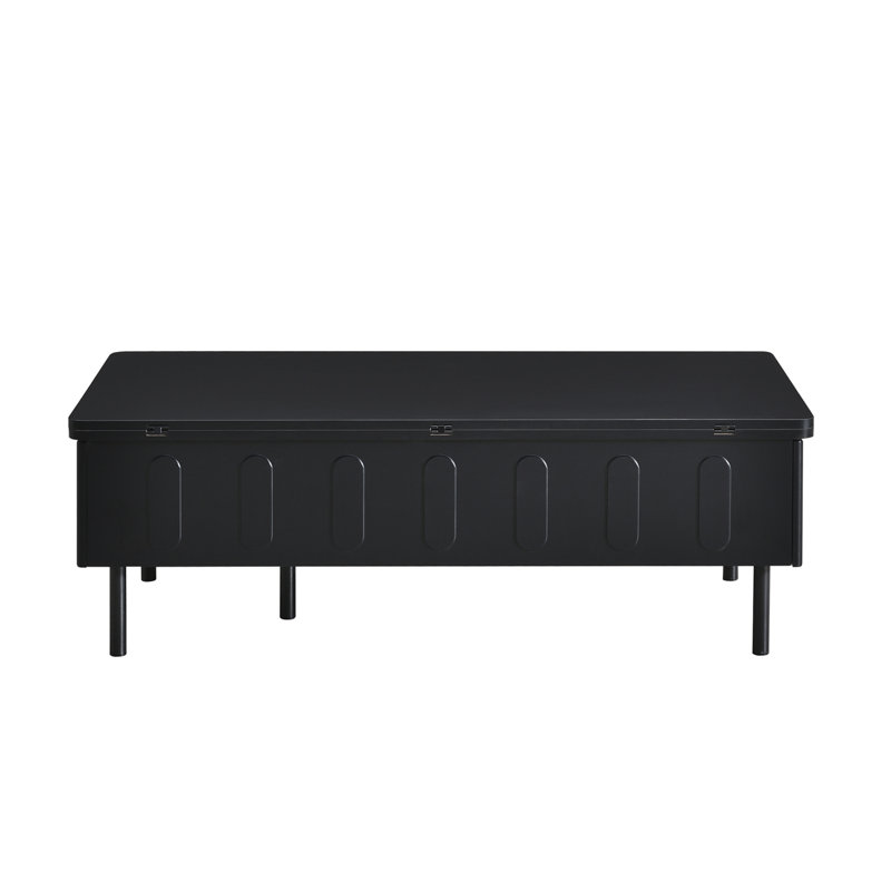 Lift-Top Coffee Table With 2 Drawers And Storage, Black