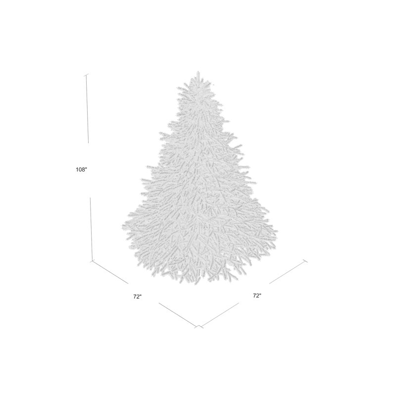Utica Flocked Fir Artificial Christmas Tree, 9'