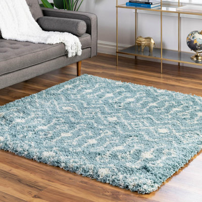 Tapis bleu clair Griego