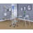 Roda Clear Glass Top Writing Desk