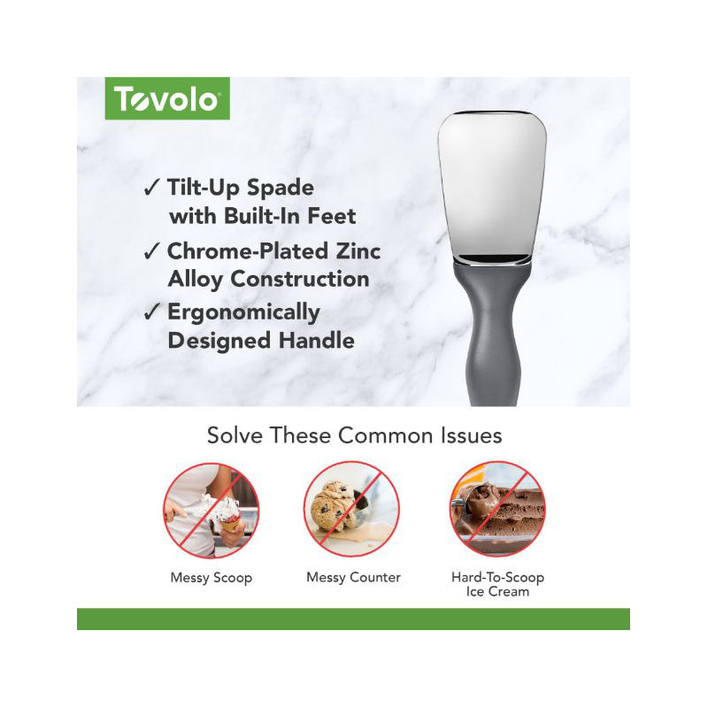 Tovolo Tilt Up Ice Cream Spade, Charcoal