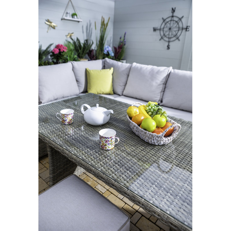 Westbury Rectangular Casual Dining Set, Beech/Dove