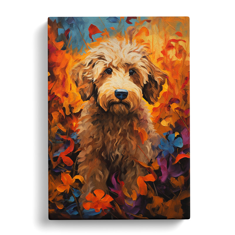 Labradoodle Tachisme - No Frame Print, 76cm H x 50cm W x 3cm D
