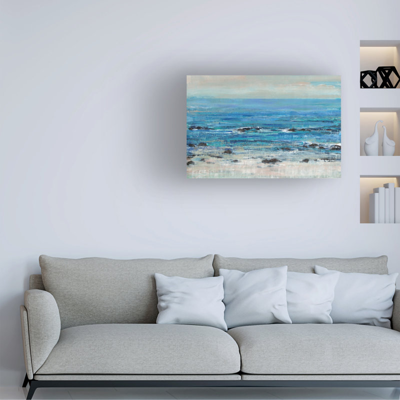 «Highland Dunes» Tim Otoole Breaking At The Beach I, art mural sur toile, H 22 po x l 32 po
