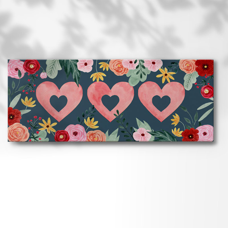 Collection Sweet Hearts sur toile, H 8 po x l 20 po x P 1,5 po